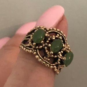 Vintage 8K jade ring - Size 5